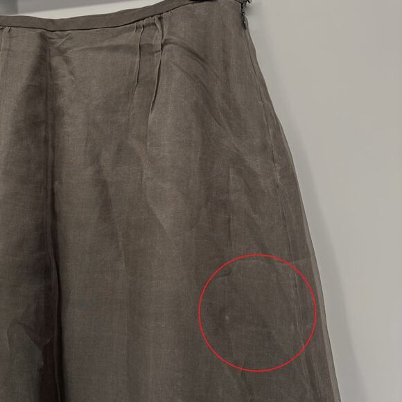 Banana Republic Silk Maxi Skirt 4 Brown Lined Quiet Luxury Old Money - Picture 8 of 16